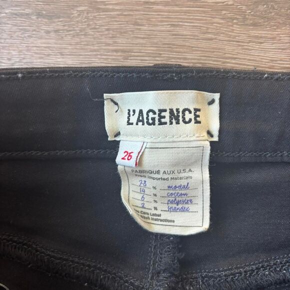 L'agence skinny black jeans margot coated mid rise size 26 - Picture 3 of 6